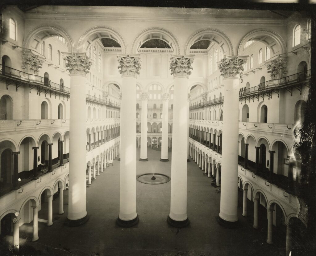 Photo of the columns in the Pension Building