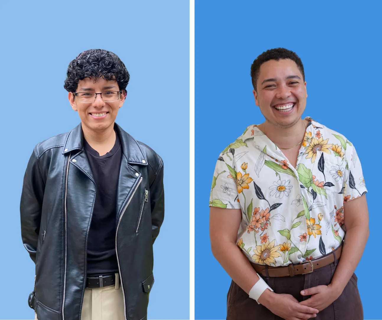 Portraits of 2026–2027 Totman Fellows Patrick Grey and Sam Washington, recipients of the DC History Center's Totman Fellowship supporting research on Black Washington and LGBTQ+ DC.