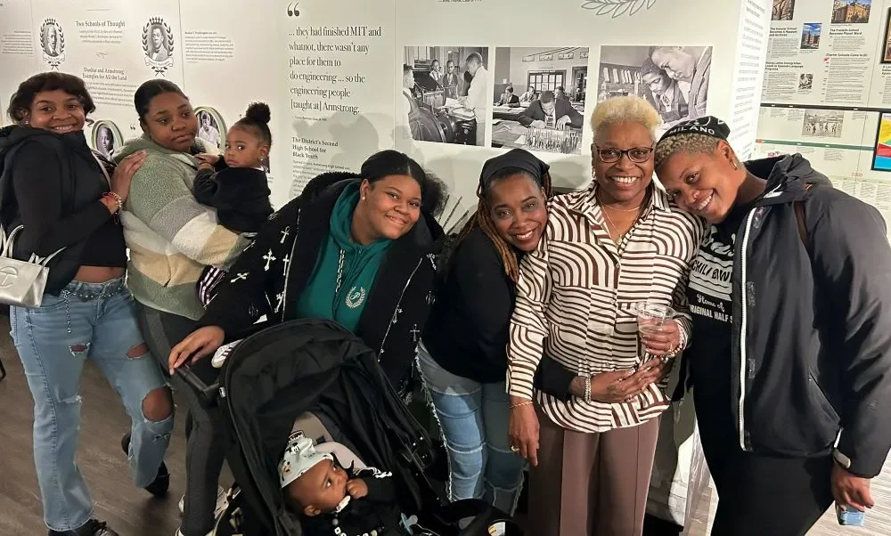 Jo Diggs with family members at screening of Queer Eye episode
