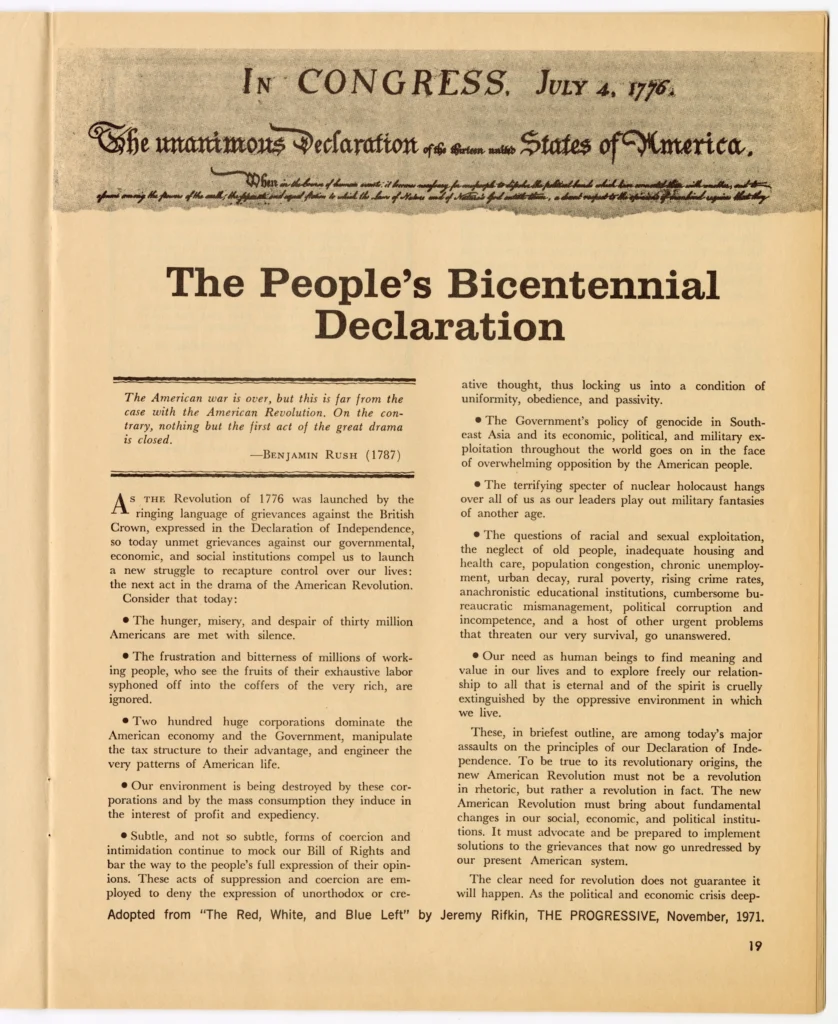 The People's Bicentennial Declaration